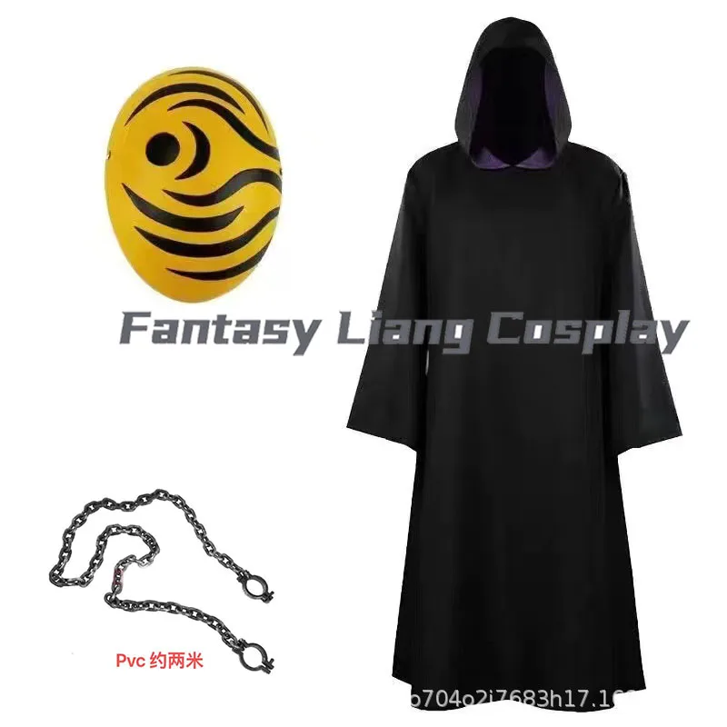 Anime Uchiha Obito Tobi Cosplay Costume For Men Zetsu Black Long Robe Uniform Cloak Tobi Mask Chain Unisex Halloween Costume Set
Anime Uchiha Obito Tobi Cosplay Costume For Men Zetsu Black Long Robe Uniform Cloak Tobi Mask Chain Unisex Halloween Costume Set