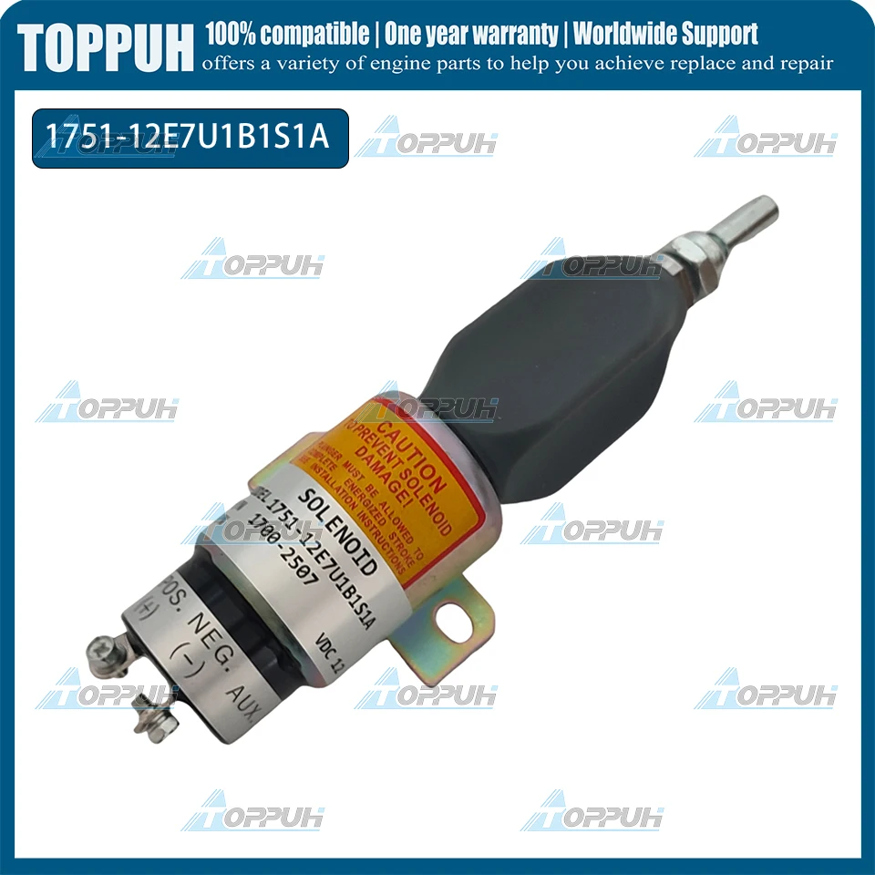 New 1751-12E7U1B1S1A 12V Stop Solenoid For Woodward 1700-2507 2 terminals
New 1751-12E7U1B1S1A 12V Stop Solenoid For Woodward 1700-2507 2 terminals
