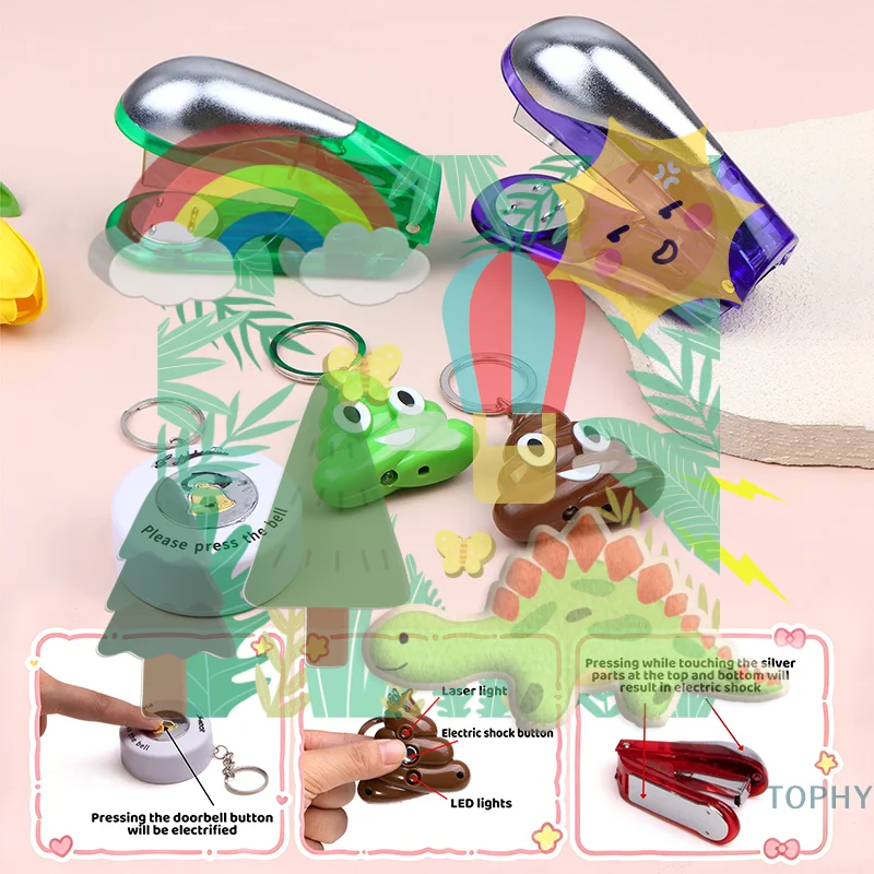 Electric Shock Prank Toy Stapler Doorbell Poo Keychain Funny Joke Gadget For Party April Fools Creative Pranks Toys
Electric Shock Prank Toy Stapler Doorbell Poo Keychain Funny Joke Gadget For Party April Fools Creative Pranks Toys