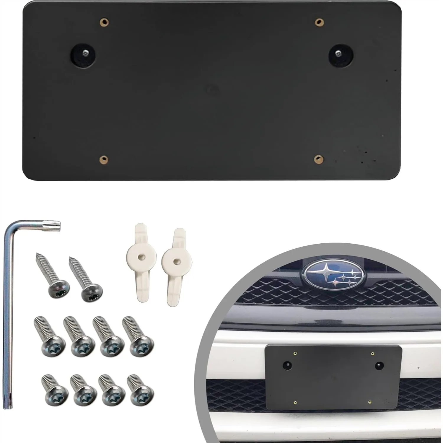License Plate Mounting Bracket Round Hole Adapter Kit for Subaru WRX Forester Crosstrek Impreza
License Plate Mounting Bracket Round Hole Adapter Kit for Subaru WRX Forester Crosstrek Impreza