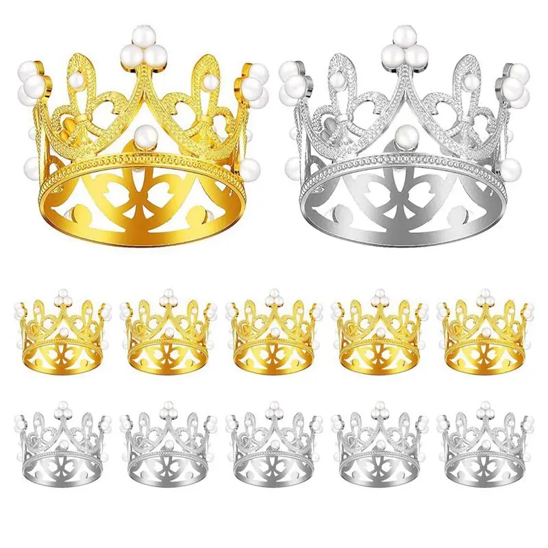 A02M-Mini Crown Cake Topper Metal Gold Silver With Pearl Decor Small Princess Headpiece Baby Crown Cake Decoration
A02M-Mini Crown Cake Topper Metal Gold Silver With Pearl Decor Small Princess Headpiece Baby Crown Cake Decoration
