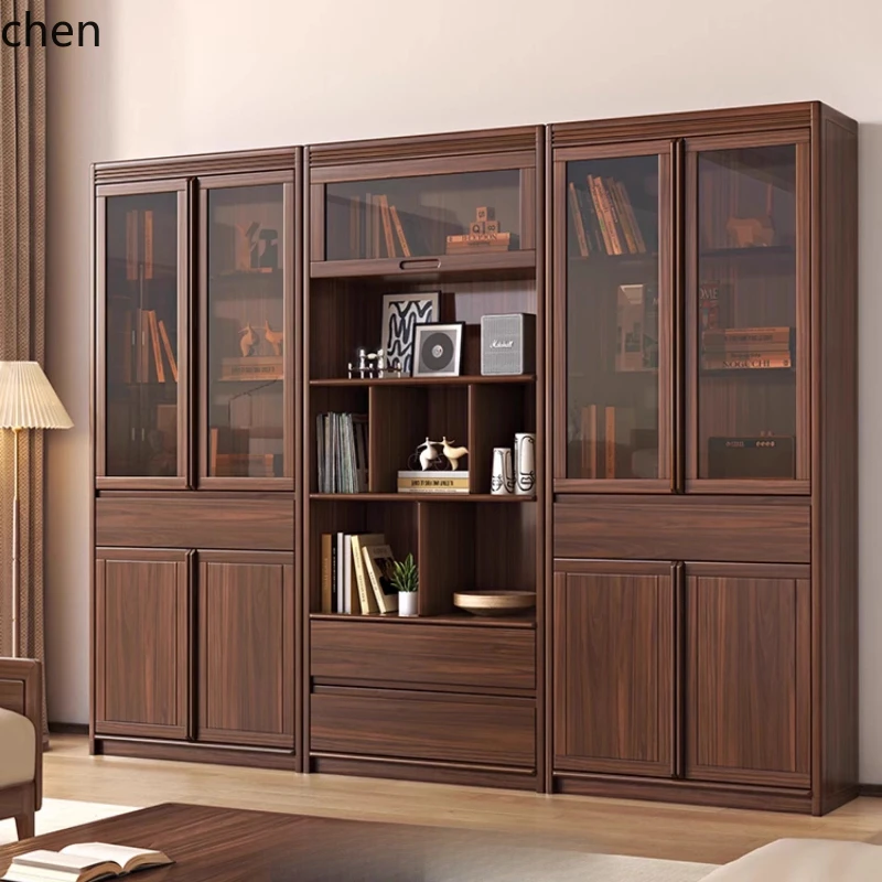 HXL solid wood bookcase combination storage simple household integrated wall glass cabinet
HXL solid wood bookcase combination storage simple household integrated wall glass cabinet