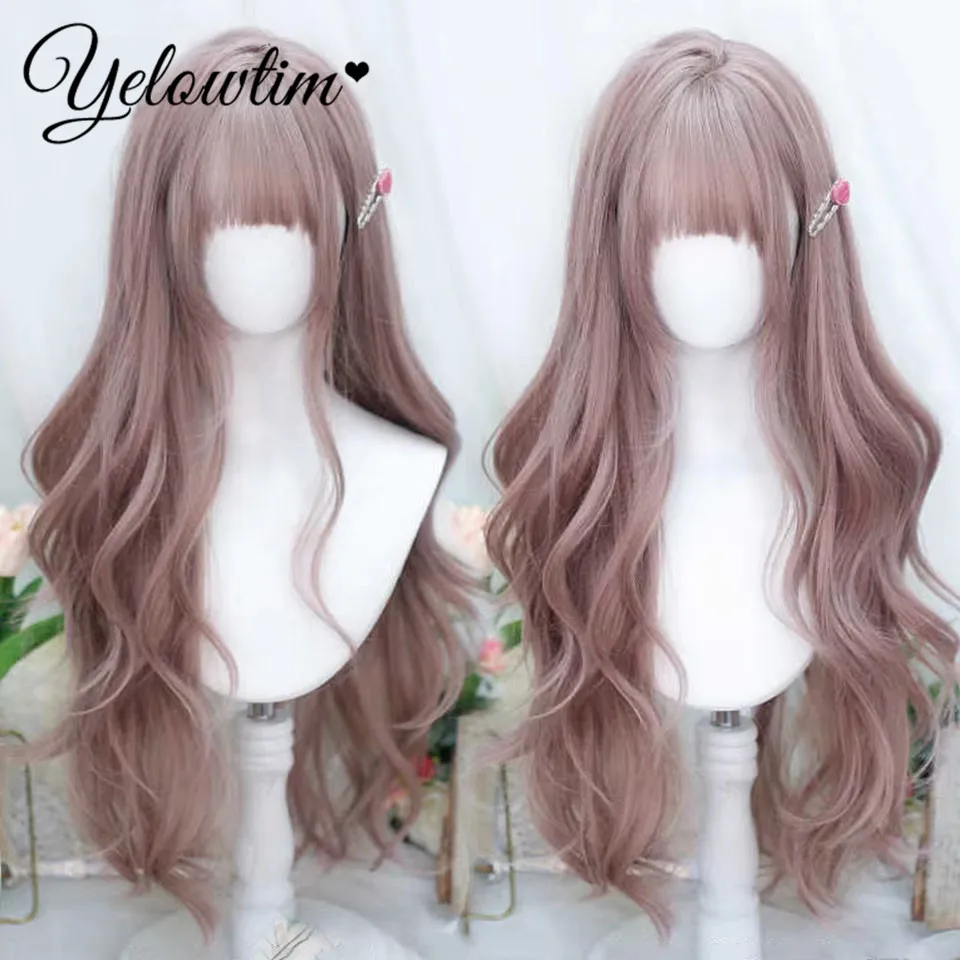 LM Long Wavy Ash Pink Blonde Synthetic Wigs with Bangs for Women Natural Wave Cosplay Party Daily Use Hair Wigs Heat Resistant
LM Long Wavy Ash Pink Blonde Synthetic Wigs with Bangs for Women Natural Wave Cosplay Party Daily Use Hair Wigs Heat Resistant