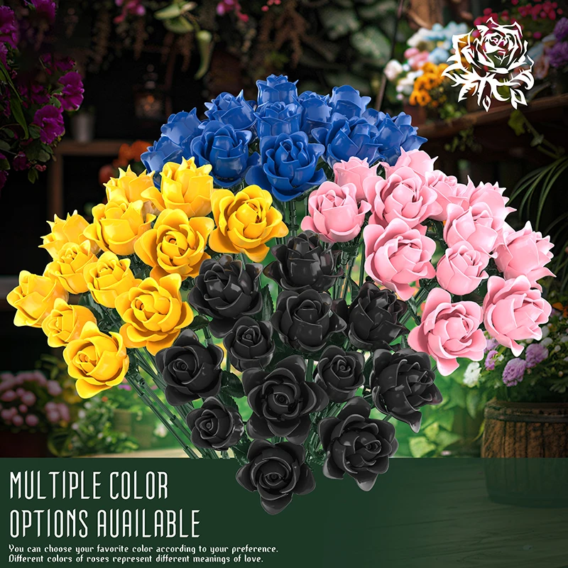 Romantic Rose Flowers Bouquet Building Sets Plant Bricks DIY Blocks Toys Home Desktop Decoration Gifts for Kids Adult Ideal Toy
Romantic Rose Flowers Bouquet Building Sets Plant Bricks DIY Blocks Toys Home Desktop Decoration Gifts for Kids Adult Ideal Toy