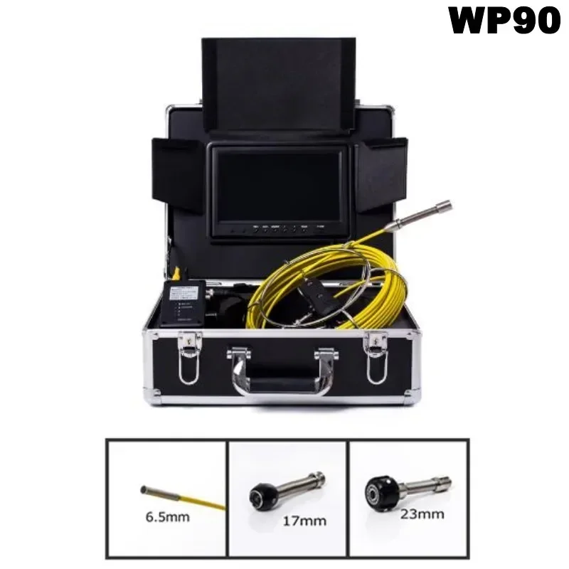 WP90 9" LCD Sewer Drain Pipe Inspection Camera System 20M 30M 50M Industrial Pipeline Endoscope 6.5/17/23mm Snake Video Camera
WP90 9" LCD Sewer Drain Pipe Inspection Camera System 20M 30M 50M Industrial Pipeline Endoscope 6.5/17/23mm Snake Video Camera