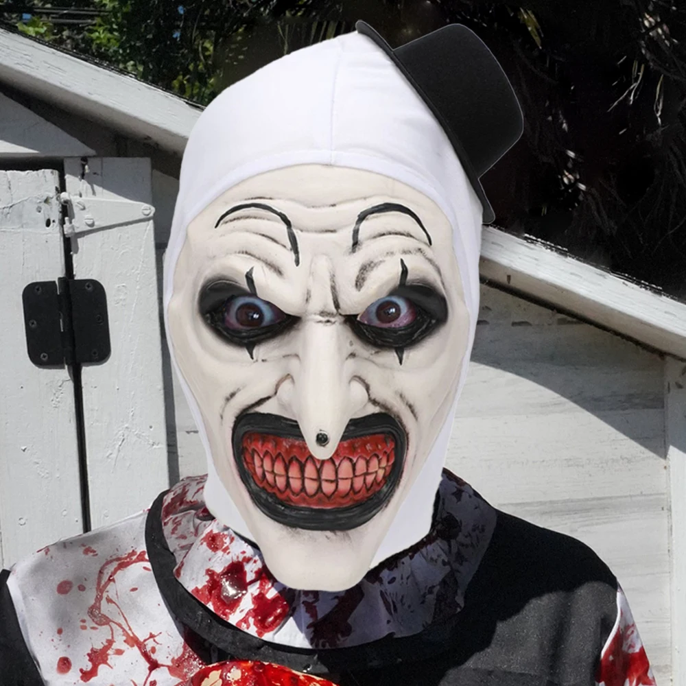 Creepy Terrifier Art The Clown Mask Cosplay Horror Demon Killer Joker Hat Latex Helmet Halloween Party Purim Costume Props Gifts
Creepy Terrifier Art The Clown Mask Cosplay Horror Demon Killer Joker Hat Latex Helmet Halloween Party Purim Costume Props Gifts