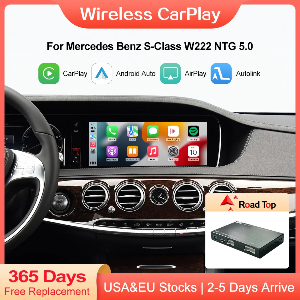 Wireless CarPlay for Mercedes Benz S-Class W222 W217 2014-2018 with Android Auto Mirror Link AirPlay Car Play Functions
Wireless CarPlay for Mercedes Benz S-Class W222 W217 2014-2018 with Android Auto Mirror Link AirPlay Car Play Functions