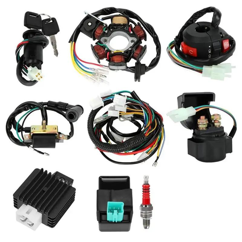 AS57-Complete Wiring Harness Kit 125Cc 110Cc For Tao For Tao Coolster ATV Quad 4 Wheeler 4 Stroke Motorcycle Parts
AS57-Complete Wiring Harness Kit 125Cc 110Cc For Tao For Tao Coolster ATV Quad 4 Wheeler 4 Stroke Motorcycle Parts