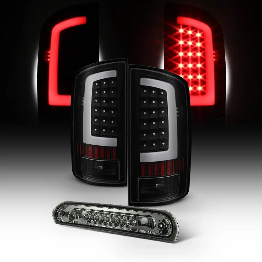 - For 03-06 Dodge Ram 1500 2500 3500 LED DRL Light Tube Black Smoke Tail Light + 3rd Brake Lamp Assembly
- For 03-06 Dodge Ram 1500 2500 3500 LED DRL Light Tube Black Smoke Tail Light + 3rd Brake Lamp Assembly