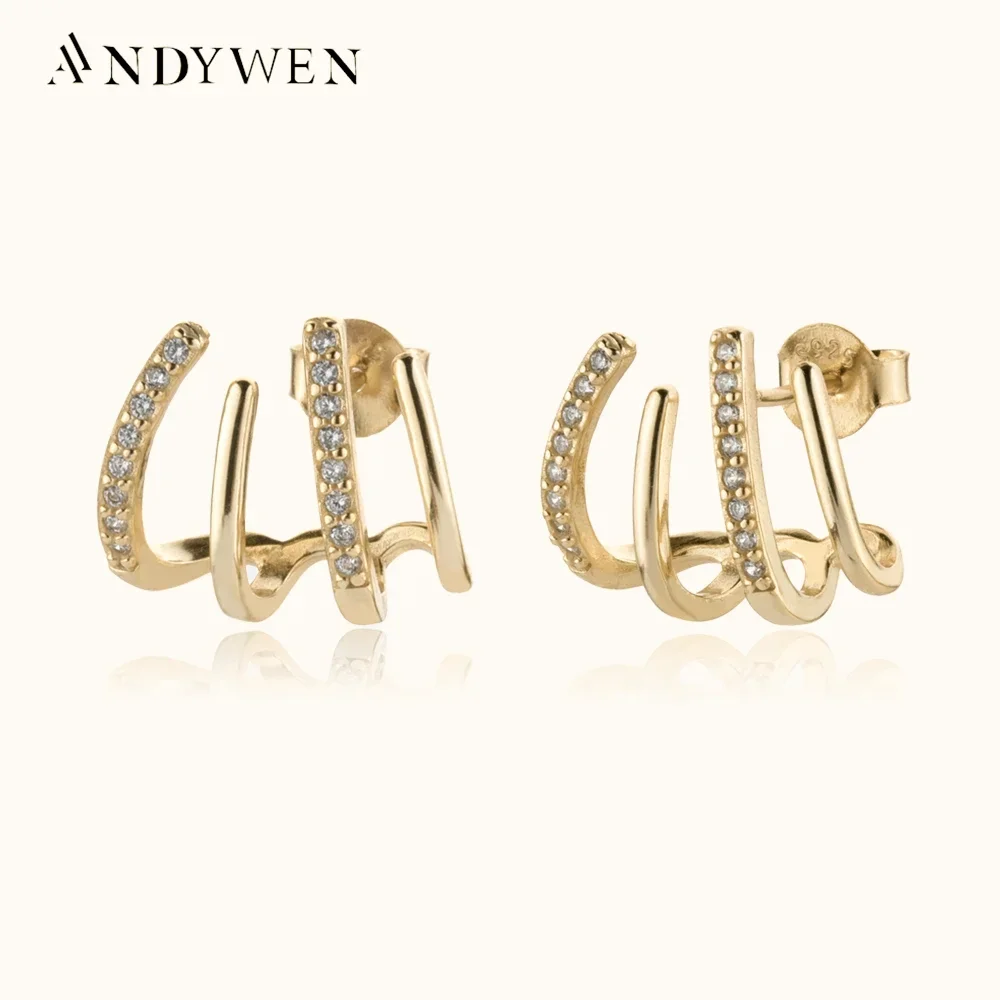 ANDYWEN 100% 925 Sterling Silver Gold Four Circle Hoops Earring Women Luxury Jewelry 2022 Rock Punk Jewelry Party Jewels
ANDYWEN 100% 925 Sterling Silver Gold Four Circle Hoops Earring Women Luxury Jewelry 2022 Rock Punk Jewelry Party Jewels
