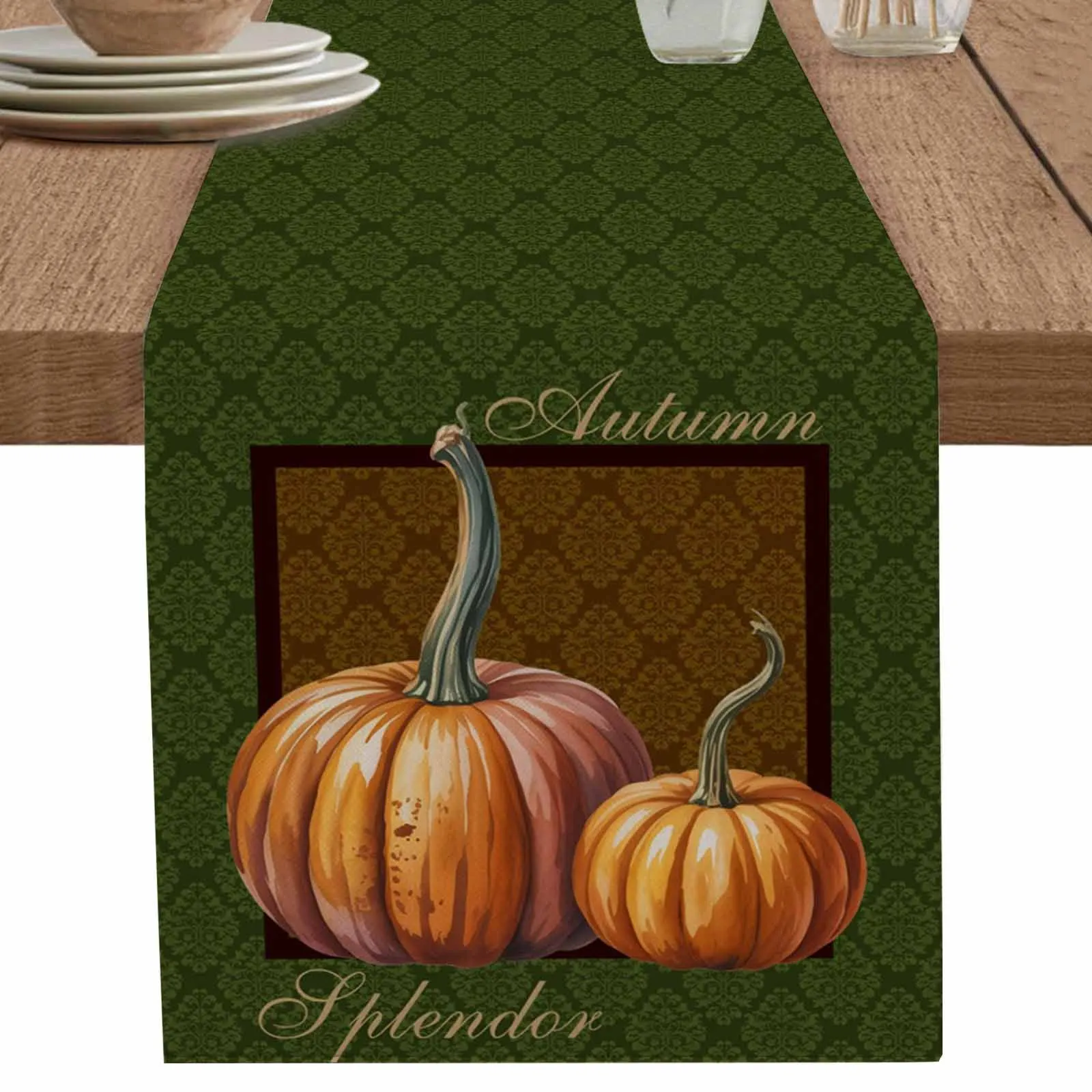 1 PCS Table Runner Vintage Pumpkin Autumn Splendor Home Coffee Tablecloth Kitchen Decorative Outdoor Indoor Party Table Decor
1 PCS Table Runner Vintage Pumpkin Autumn Splendor Home Coffee Tablecloth Kitchen Decorative Outdoor Indoor Party Table Decor