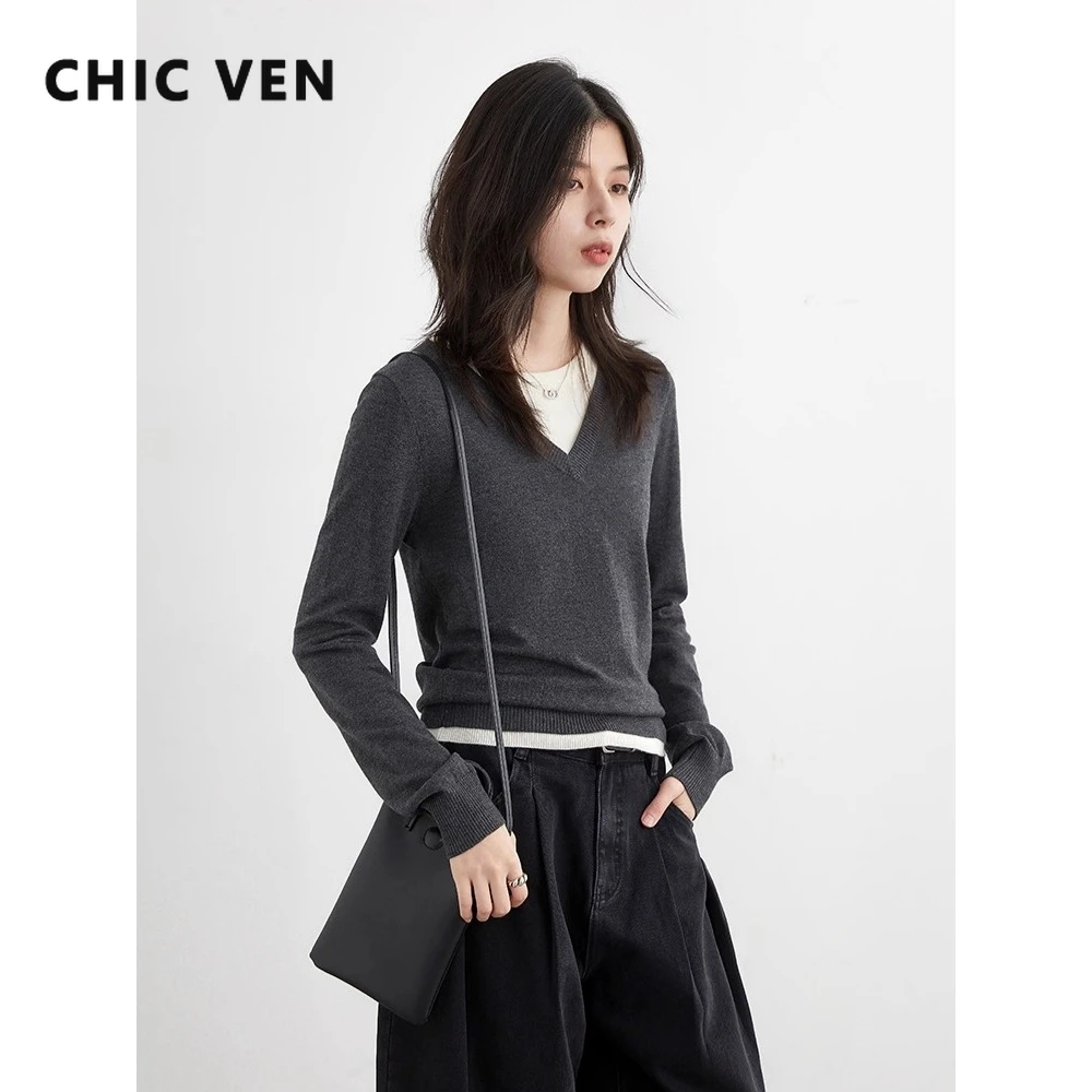 CHIC VEN Women Sweaters Slim Retro Long Sleeve Jumpers Contrasting Jumpers Knit Female Top Autumn Winter 2025
CHIC VEN Women Sweaters Slim Retro Long Sleeve Jumpers Contrasting Jumpers Knit Female Top Autumn Winter 2025