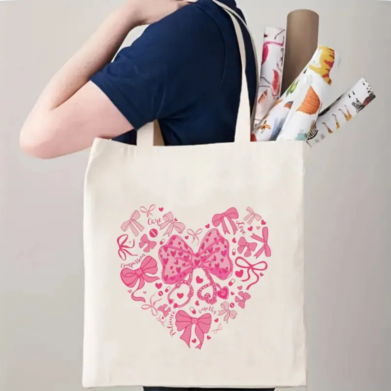 Pink Coquette Valentine Nurse Heart Tote Bag Cosmetic Bag Large Shopping Bags Makeup Bag Shoulder Handbag Eco Girl Handbags
Pink Coquette Valentine Nurse Heart Tote Bag Cosmetic Bag Large Shopping Bags Makeup Bag Shoulder Handbag Eco Girl Handbags