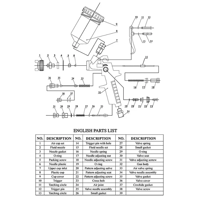 B08B-Air Spray Gun High Power Professional Car HVLP For Paint Sprayer Kit For Primer For Paint Touch-Up Top Coat Graffiti
B08B-Air Spray Gun High Power Professional Car HVLP For Paint Sprayer Kit For Primer For Paint Touch-Up Top Coat Graffiti