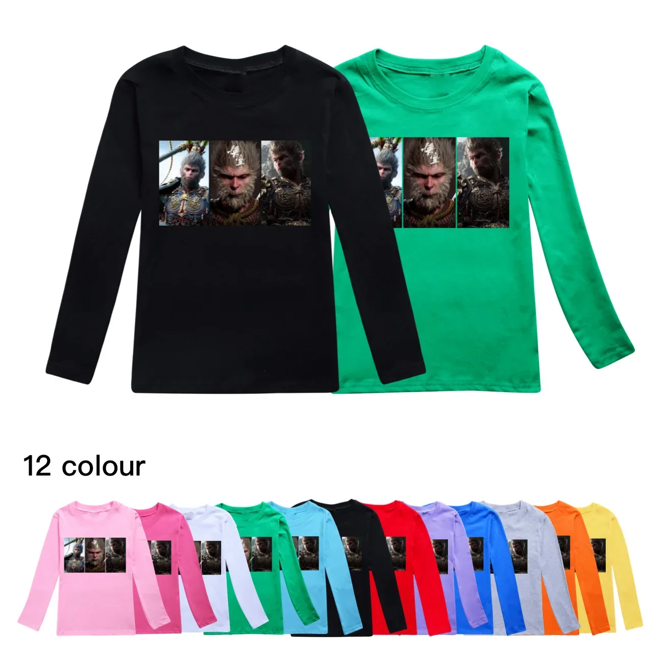 New Spring Kids Black Myth Wukong Game long Sleeve T-shirt Fashion Children's Clothing Boys Girls Clothes Cotton T-shirt 3744
New Spring Kids Black Myth Wukong Game long Sleeve T-shirt Fashion Children's Clothing Boys Girls Clothes Cotton T-shirt 3744