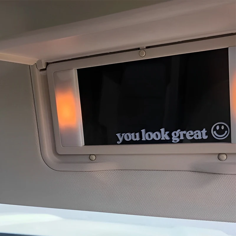 Наклейка с надписью «You Look Great» на английском языке, светоотражающие наклейки на корпус, наклейка на объектив, Светоотражающая наклейка из ПЭТ, автомобильные аксессуары
Наклейка с надписью «You Look Great» на английском языке, светоотражающие наклейки на корпус, наклейка на объектив, Светоотражающая наклейка из ПЭТ, автомобильные аксессуары