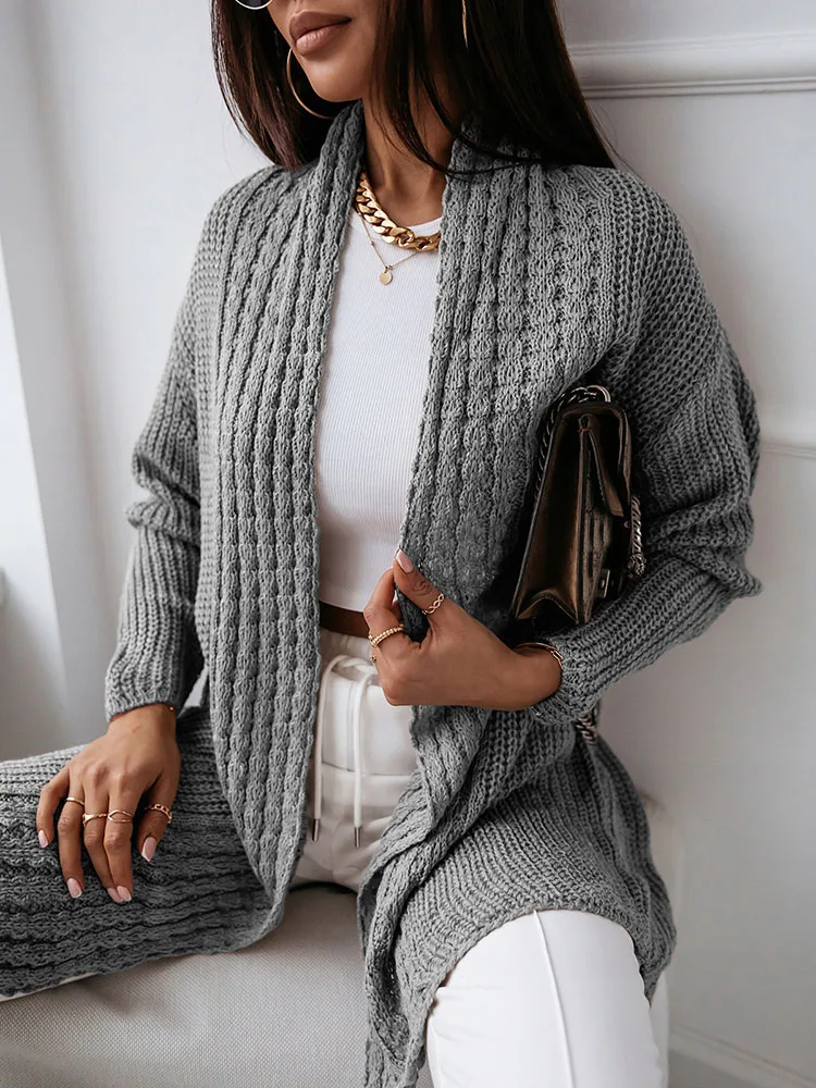 2022 Spring Autumn Long Cardigan Coats Elegant Women V Neck Solid Loose Knitted Sweaters Streetwear Ladies Casual Basic Sweaters
2022 Spring Autumn Long Cardigan Coats Elegant Women V Neck Solid Loose Knitted Sweaters Streetwear Ladies Casual Basic Sweaters