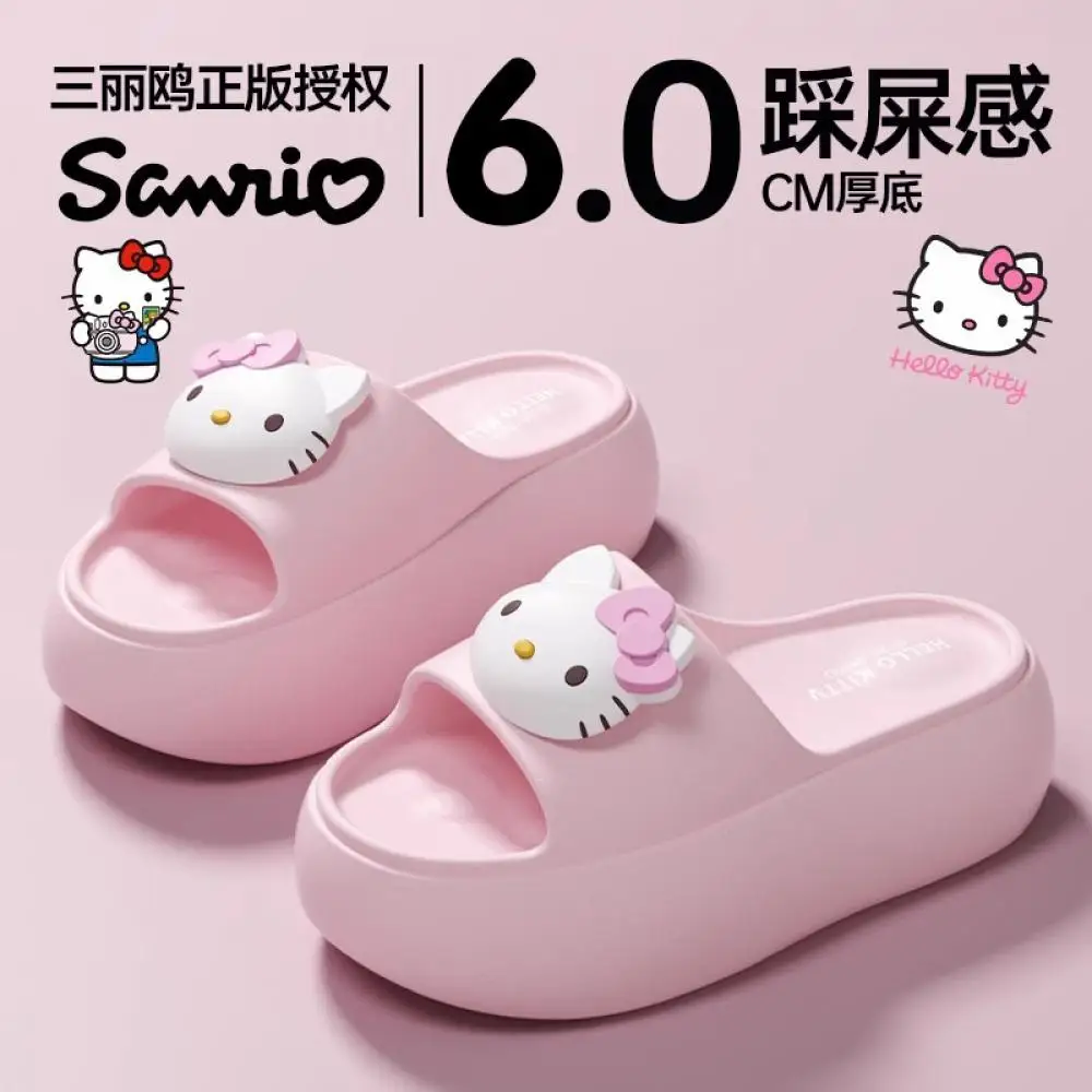 Cute Girls Summer Slippers Hello Kitty Kawaii Sanrio Anime Kuromi Anti-Slip Home Thick Sole Slippers Student Cartoon Sandals
Cute Girls Summer Slippers Hello Kitty Kawaii Sanrio Anime Kuromi Anti-Slip Home Thick Sole Slippers Student Cartoon Sandals