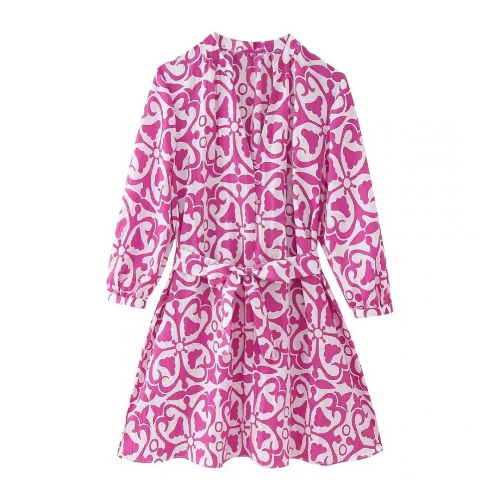 Women Elegant Flowy Print Long Sleeve Dress with Belt High Waist Ruffle Hem Long Dress Summer Casual Beach Party Club Clothes
Women Elegant Flowy Print Long Sleeve Dress with Belt High Waist Ruffle Hem Long Dress Summer Casual Beach Party Club Clothes