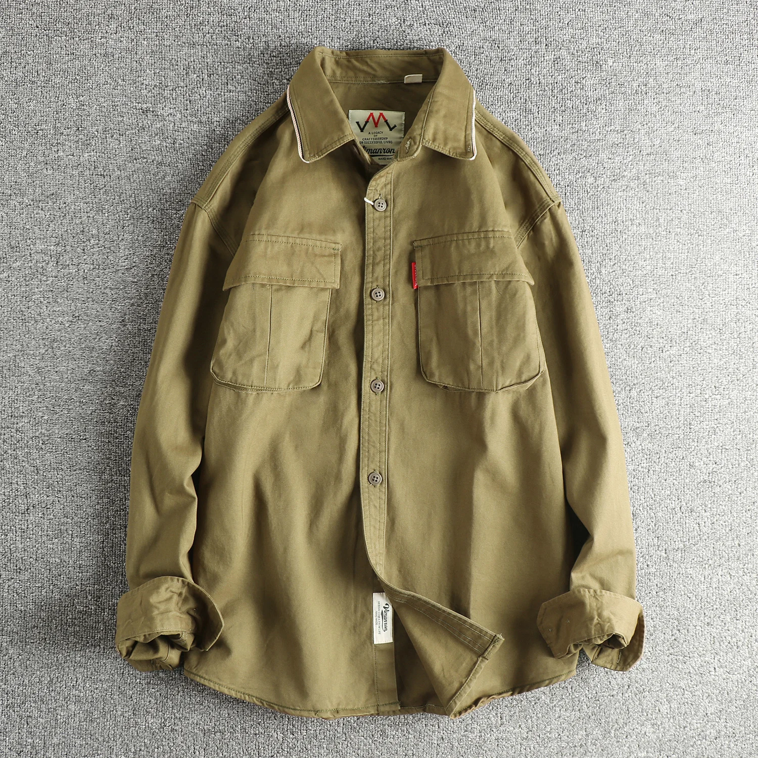Washed Cotton Work Shirt Men's Long Sleeve Flatweave Three-dimensional Pocket Design American Style Shirt Jacket Youth Wear
Washed Cotton Work Shirt Men's Long Sleeve Flatweave Three-dimensional Pocket Design American Style Shirt Jacket Youth Wear