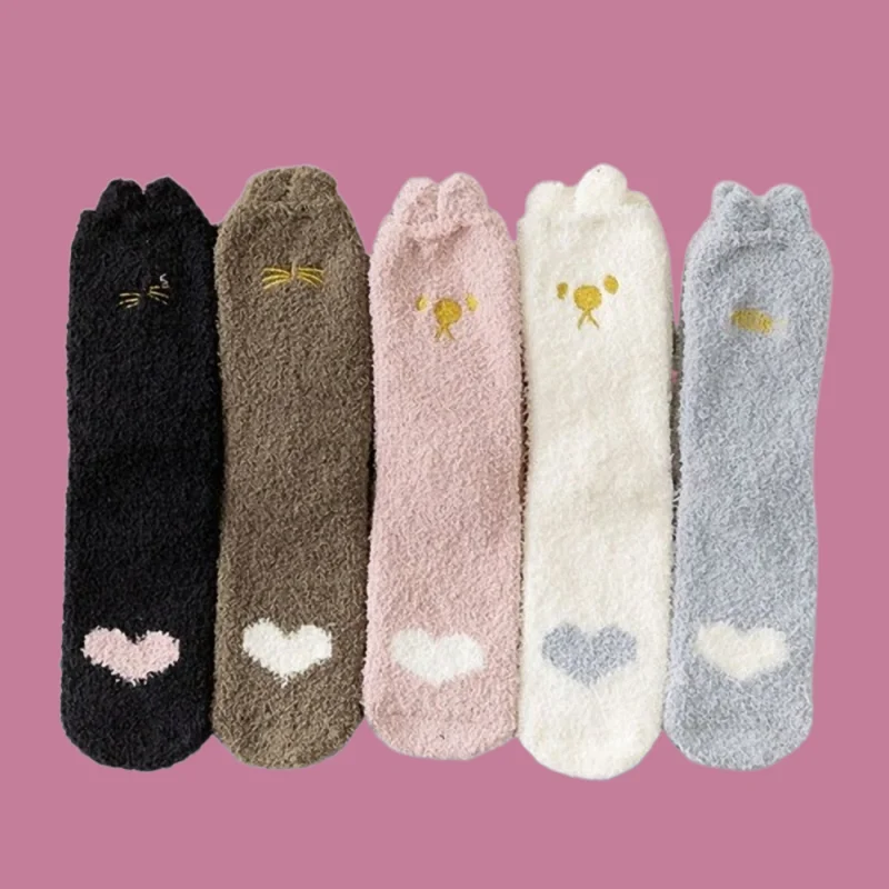 2024 New Fashion 3/6 Pairs Cat Ear Home Confinement Breathable Socks Coral Fleece Mid-tube Socks Plus Fleece Thick Floor Socks
2024 New Fashion 3/6 Pairs Cat Ear Home Confinement Breathable Socks Coral Fleece Mid-tube Socks Plus Fleece Thick Floor Socks