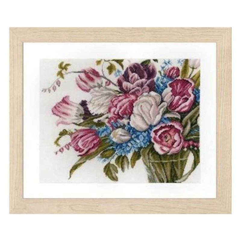 The cross-stitch set 28CT, 18CT, 14CT and 11CT can be selected as printed fabric handcrafted material package saga tulip bouquet
The cross-stitch set 28CT, 18CT, 14CT and 11CT can be selected as printed fabric handcrafted material package saga tulip bouquet