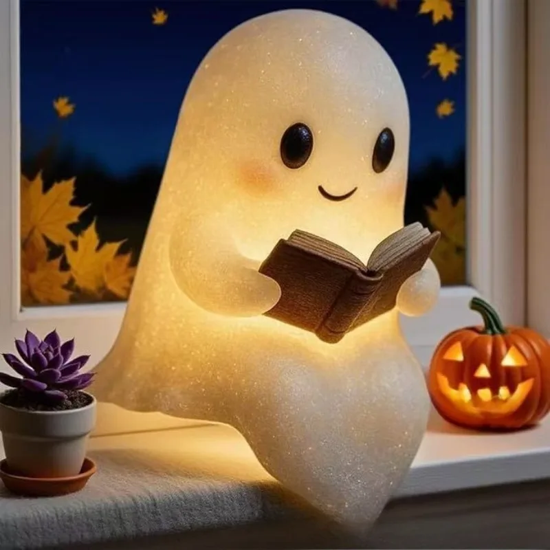 Cute Ghost Reading Book Lamp, Halloween Themed Night Light, Adorable Resin Statue Decor for Bedroom and Study Desk
Cute Ghost Reading Book Lamp, Halloween Themed Night Light, Adorable Resin Statue Decor for Bedroom and Study Desk