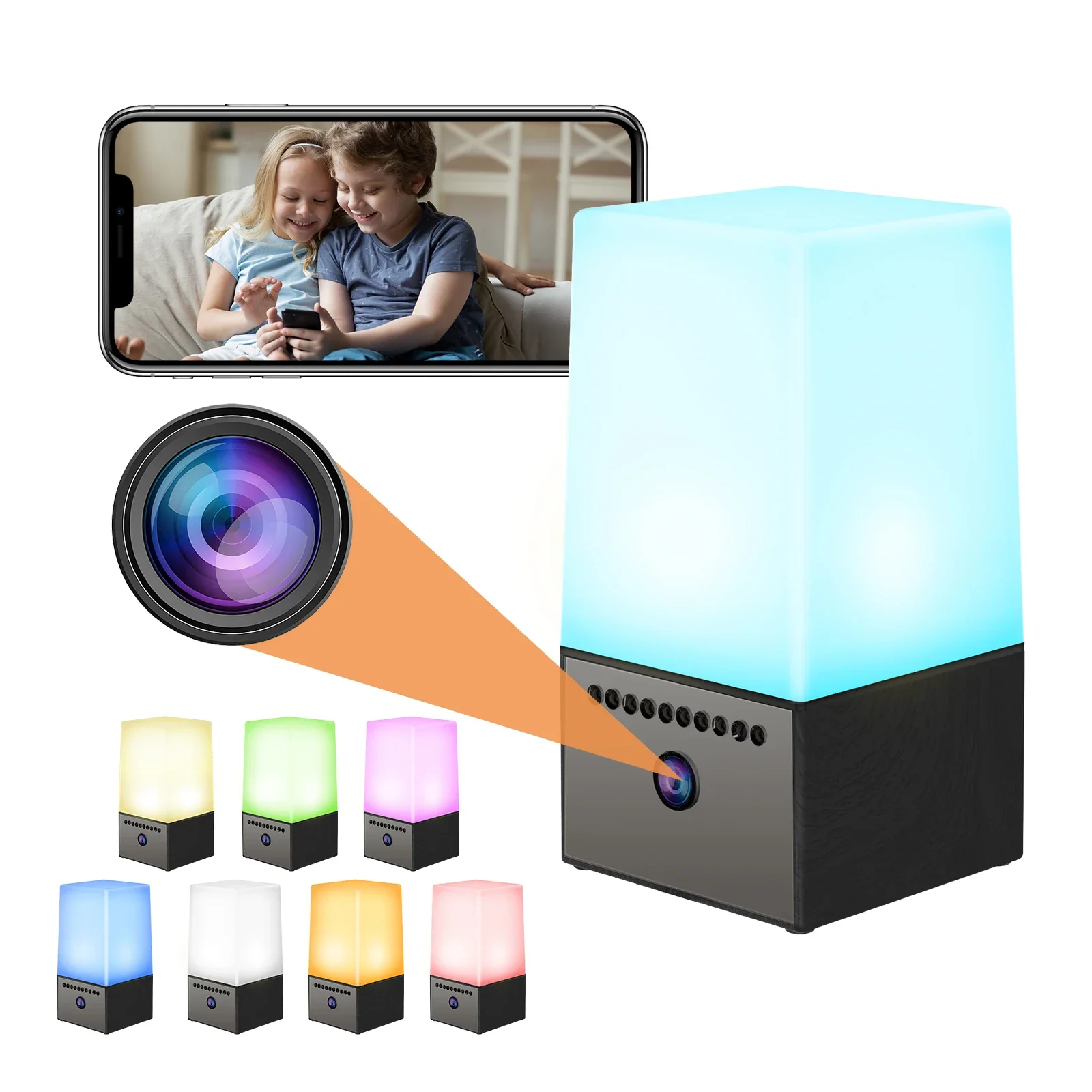 Mini Wireless Camera 4K HD WiFi Security Nanny with RGB Night Light 130° Wide Vision Motion Detection Real Time Rec
Mini Wireless Camera 4K HD WiFi Security Nanny with RGB Night Light 130° Wide Vision Motion Detection Real Time Rec
