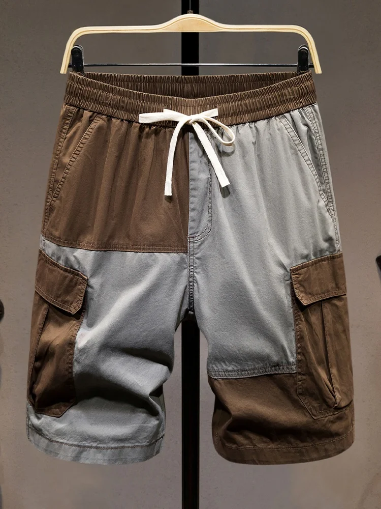 Мужские повседневные свободные брюки-карго в клетку с цветовыми блоками, летние, тонкие, широкие, в стиле Гонконг, длиной до колена
Мужские повседневные свободные брюки-карго в клетку с цветовыми блоками, летние, тонкие, широкие, в стиле Гонконг, длиной до колена