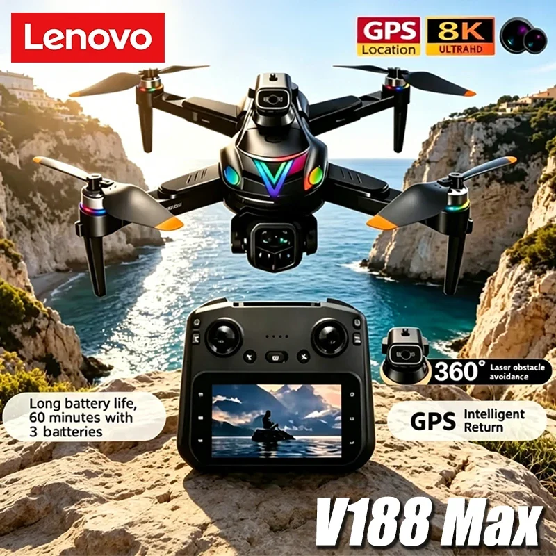 Lenovo V188 MAX 4K 8K HD Dual Camera GPS Drone FPV Brushless Obstacle Avoidance Foldable With Screen Remote
Lenovo V188 MAX 4K 8K HD Dual Camera GPS Drone FPV Brushless Obstacle Avoidance Foldable With Screen Remote