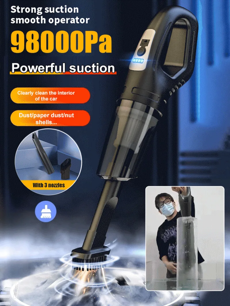 Car Vacuum Cleaner Cordless Handheld Wet & Dry Home Vacuum Cleaner Powerful Vacuum Cleaner Car & Home Portable Vacuum
Car Vacuum Cleaner Cordless Handheld Wet & Dry Home Vacuum Cleaner Powerful Vacuum Cleaner Car & Home Portable Vacuum