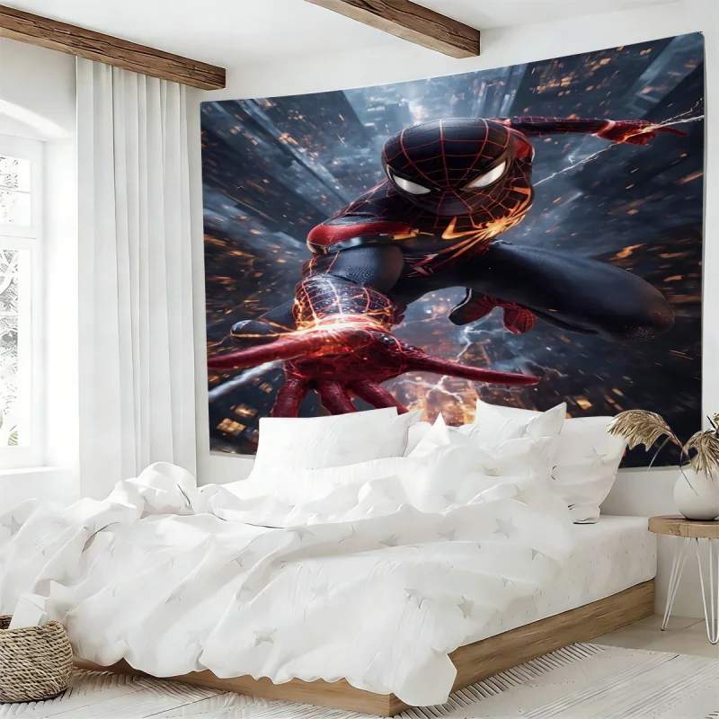 Постер-гобелен с Человеком-пауком, тканевый баннер с супергероями Marvel, настенный декор для спальни, гостиной, общежития, для мальчиков, подростков и фанатов
Постер-гобелен с Человеком-пауком, тканевый баннер с супергероями Marvel, настенный декор для спальни, гостиной, общежития, для мальчиков, подростков и фанатов