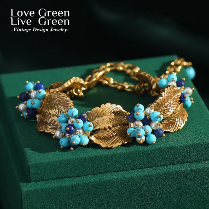 Luxury Beads Gold Color Leaves Charm Bracelets For Women Designer Boho Blue Pearl Handmade Jewelry Accessories Gifts 2025
Luxury Beads Gold Color Leaves Charm Bracelets For Women Designer Boho Blue Pearl Handmade Jewelry Accessories Gifts 2025