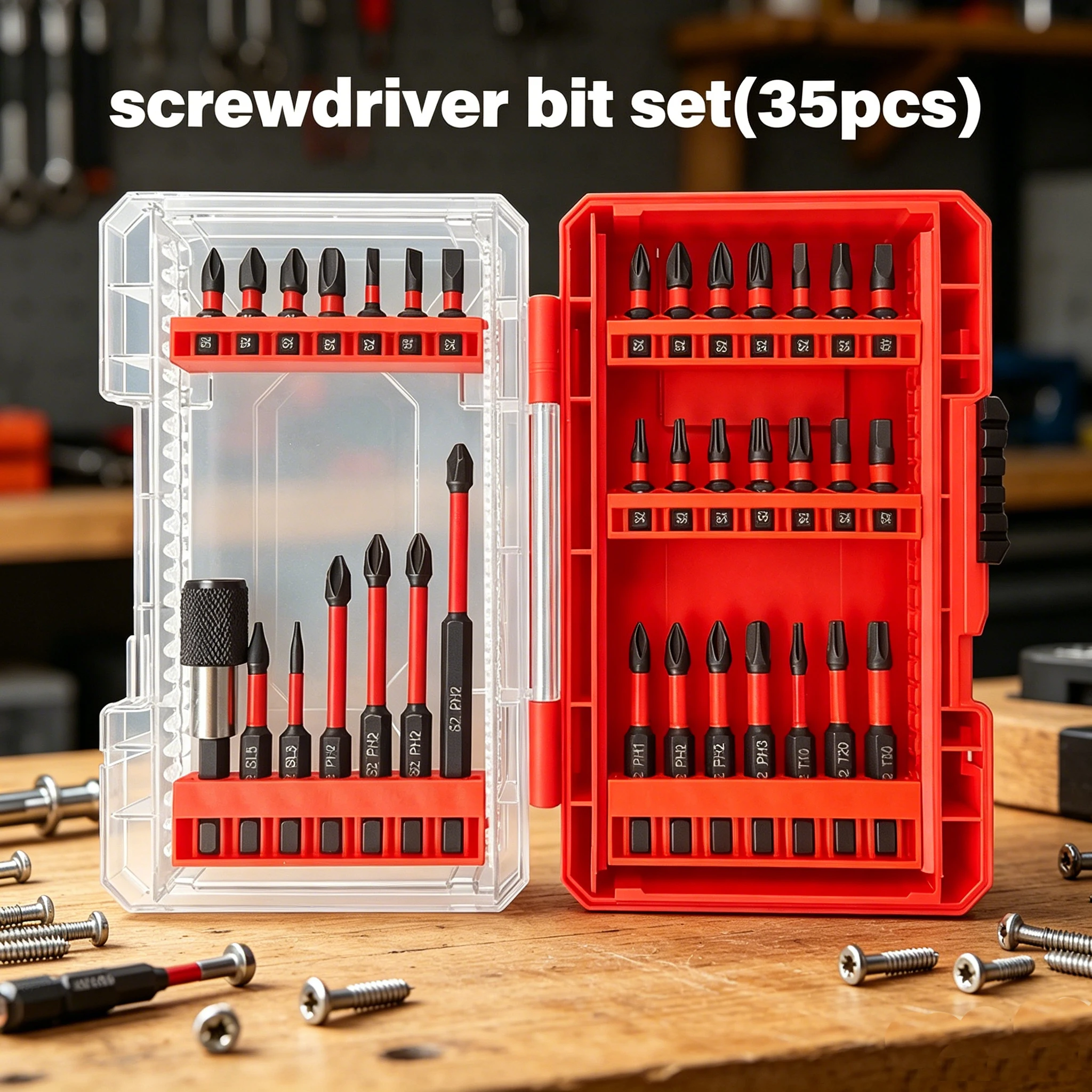 35pcs S2 Alloy Steel Screwdriver Bit Set, Magnetic Impact Driver Bits, Suitable for Furniture & Automotive Repair
35pcs S2 Alloy Steel Screwdriver Bit Set, Magnetic Impact Driver Bits, Suitable for Furniture & Automotive Repair