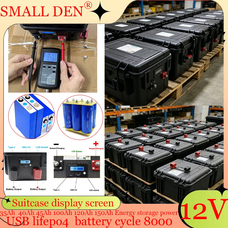 Аккумулятор Lifepo4 LTO 66160 12В 35Ач 40Ач 45Ач 100Ач 120Ач 150Ач в кейсе для плавательных лодок, внедорожников, DIY проектов с USB-дисплеем
Аккумулятор Lifepo4 LTO 66160 12В 35Ач 40Ач 45Ач 100Ач 120Ач 150Ач в кейсе для плавательных лодок, внедорожников, DIY проектов с USB-дисплеем