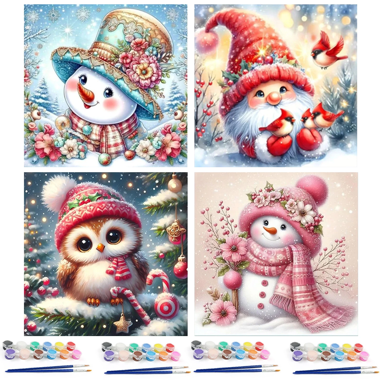 4pcs DIY Christmas Snowman Canvas Oil Painting Number Painting on Canvas 7.87x7.87inch Without Frame for Adults Wall Home Decor
4pcs DIY Christmas Snowman Canvas Oil Painting Number Painting on Canvas 7.87x7.87inch Without Frame for Adults Wall Home Decor