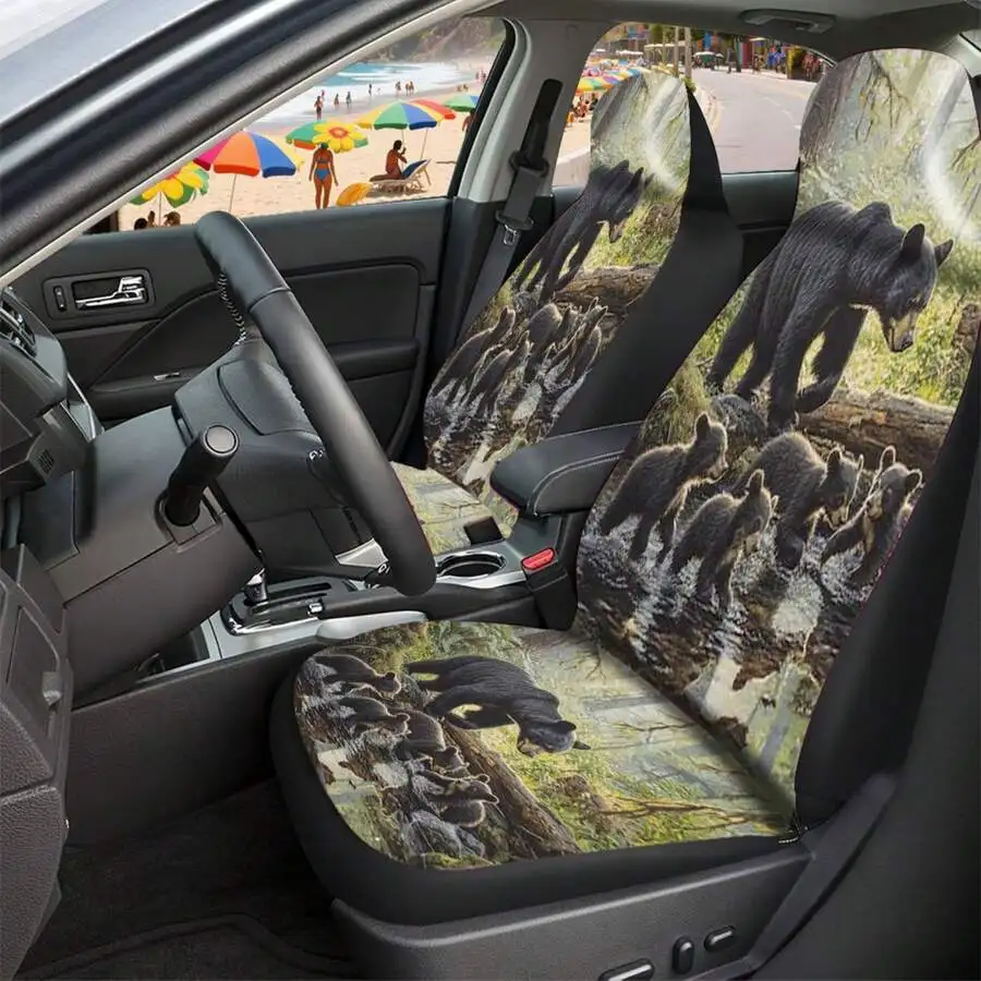 Black Bear Family Forest Car Seat Covers Universal Wildlife Nature Car Decor For Cars SUVs Trucks
Black Bear Family Forest Car Seat Covers Universal Wildlife Nature Car Decor For Cars SUVs Trucks