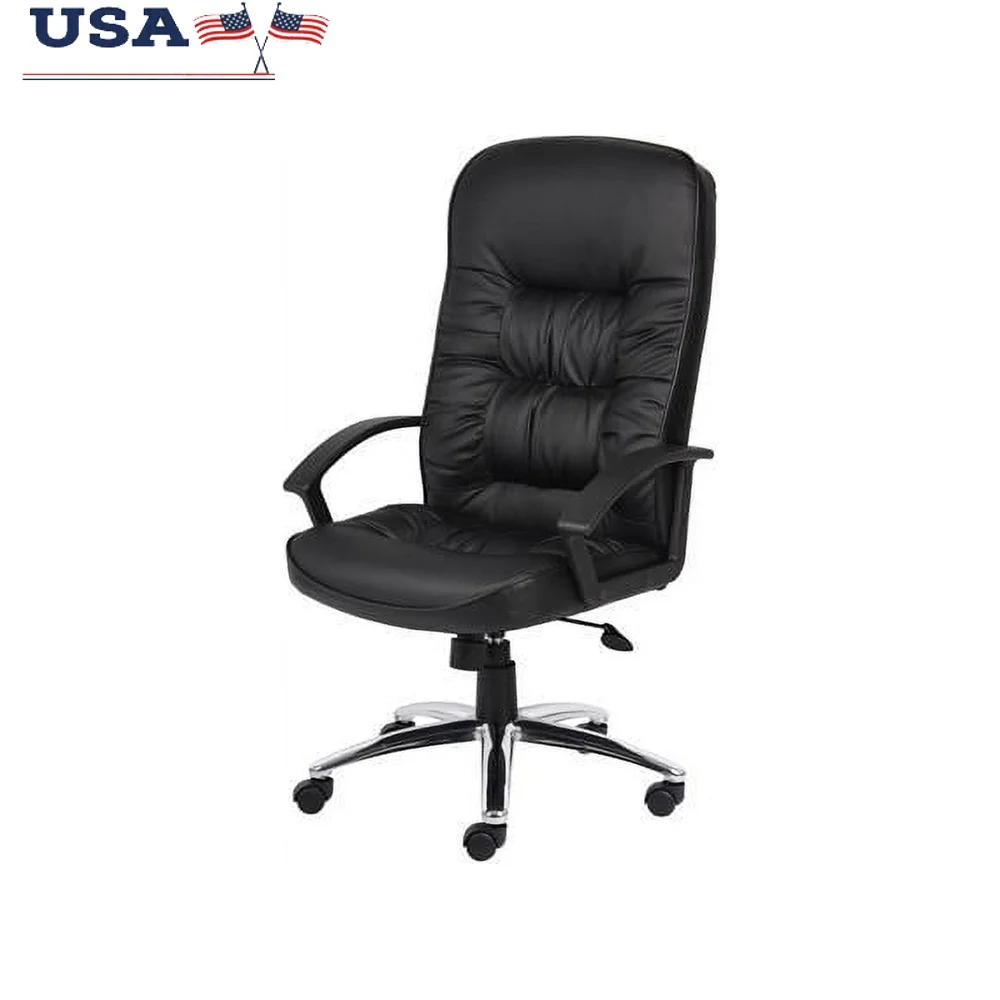 High Back LeatherPlus Executive Office Chair with Chrome Base Adjustable Tilt Mechanism Gas Lift Ergonomic Design Indoor Use
High Back LeatherPlus Executive Office Chair with Chrome Base Adjustable Tilt Mechanism Gas Lift Ergonomic Design Indoor Use