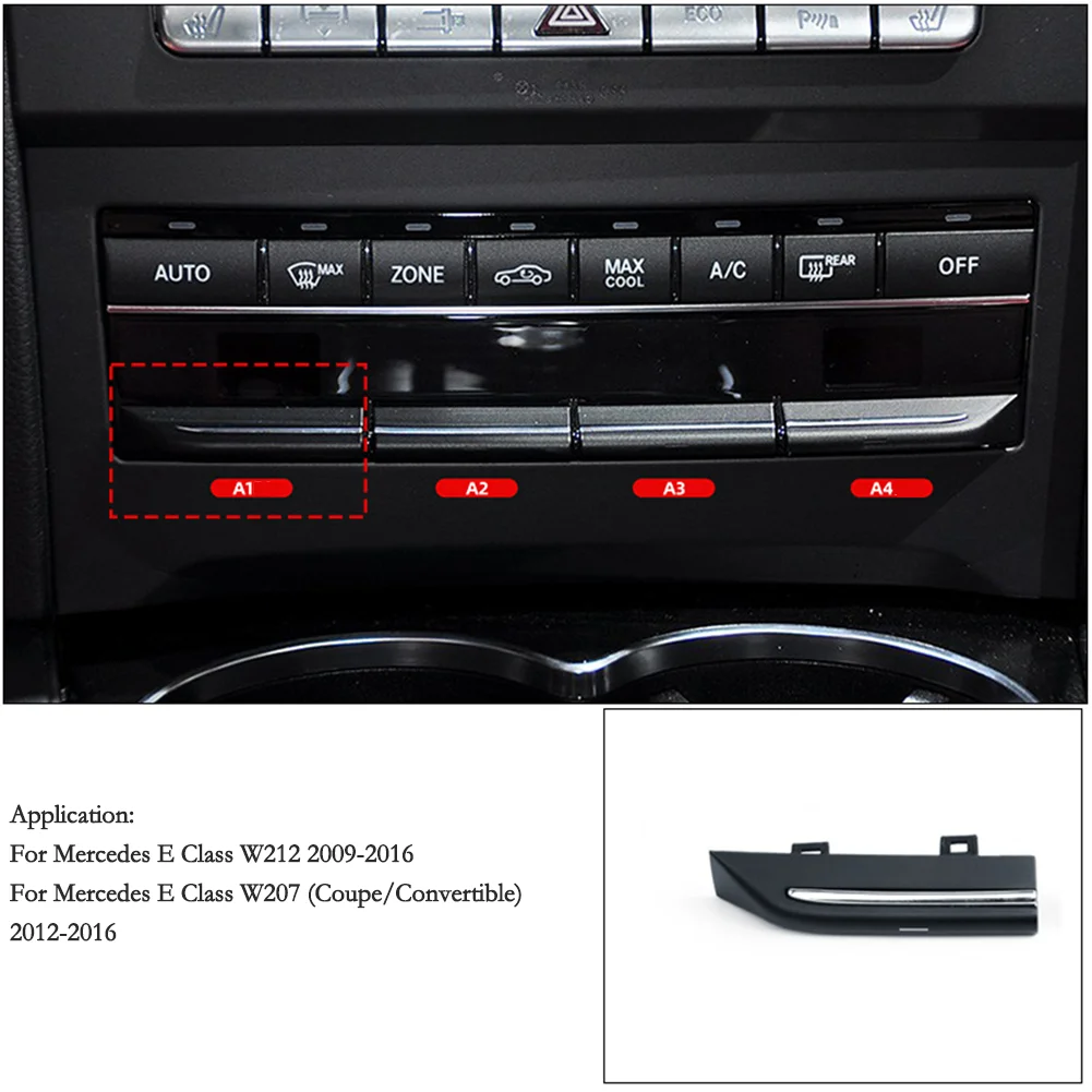 Black AC Switch Trim PanFor El CompatiblFor E with For MFor ErcFor EdFor Es For E Class W212 2009-2016 W207 2012-2016
Black AC Switch Trim PanFor El CompatiblFor E with For MFor ErcFor EdFor Es For E Class W212 2009-2016 W207 2012-2016
