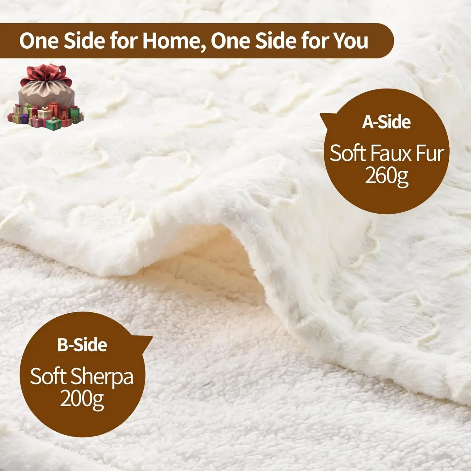 Electric Blanket King Size 100" x 90", Dual Controller Heated Blanket, White Flower Patterns Faux Fur & Warm Sherpa, 10-Heat
Electric Blanket King Size 100" x 90", Dual Controller Heated Blanket, White Flower Patterns Faux Fur & Warm Sherpa, 10-Heat