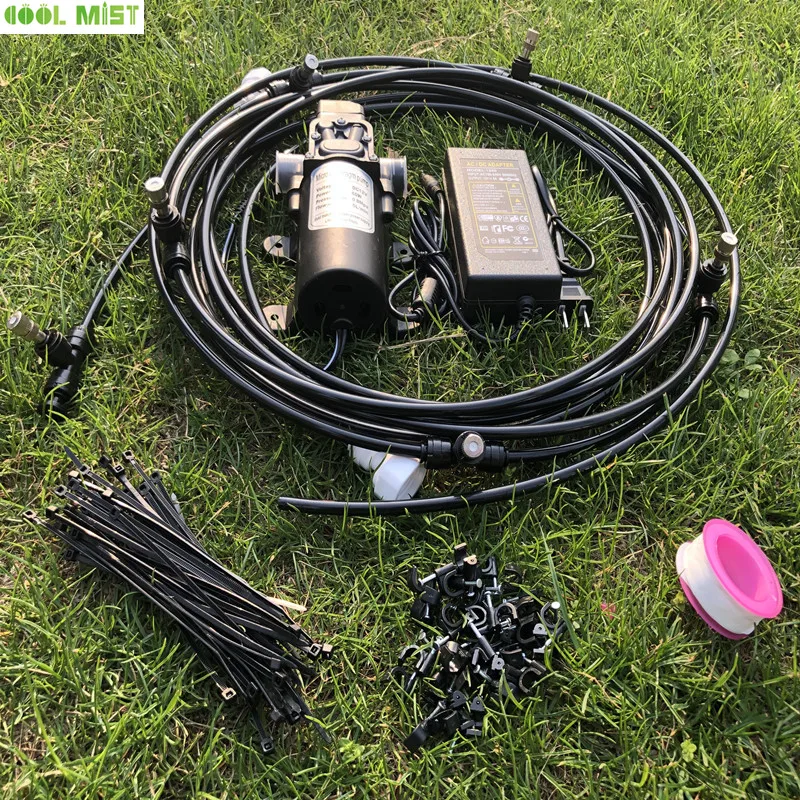 Timer control 8M-18M watering kits 12V DC pump mist water sprayer fine fog nebulizer slip lock nozzle 1/4'' PE hose sprayer S353
Timer control 8M-18M watering kits 12V DC pump mist water sprayer fine fog nebulizer slip lock nozzle 1/4'' PE hose sprayer S353