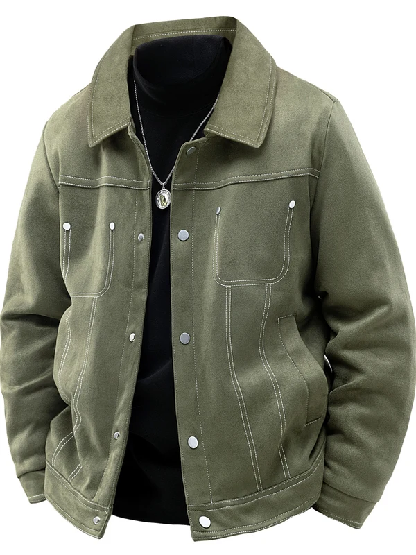 Мужская замшевая куртка больших размеров с повседневным воротником, весна-осень, новая удобная верхняя одежда свободного кроя для молодых мужчин
Мужская замшевая куртка больших размеров с повседневным воротником, весна-осень, новая удобная верхняя одежда свободного кроя для молодых мужчин