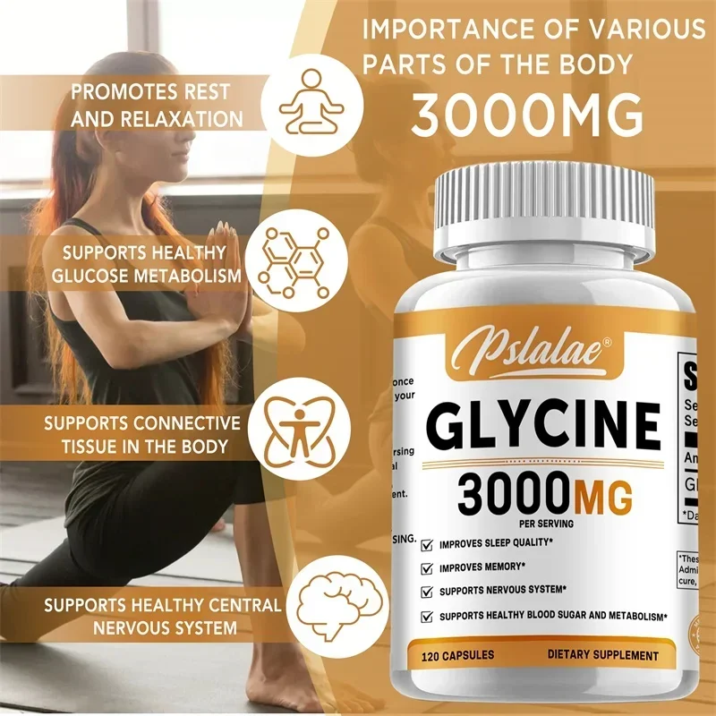 Glycine Supplement - Promotes Restful Sleep, Supports Cognitive Function, Emotional Balance and Neurological HealthCapsule
Glycine Supplement - Promotes Restful Sleep, Supports Cognitive Function, Emotional Balance and Neurological HealthCapsule