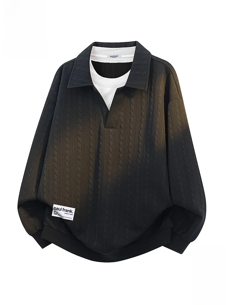 PaulFrank American Sle Loose Casual Color Blo Collar Sweatirt Men's Fake Two-Piece Autumn Comfortable Long Sve T-irt
PaulFrank American Sle Loose Casual Color Blo Collar Sweatirt Men's Fake Two-Piece Autumn Comfortable Long Sve T-irt