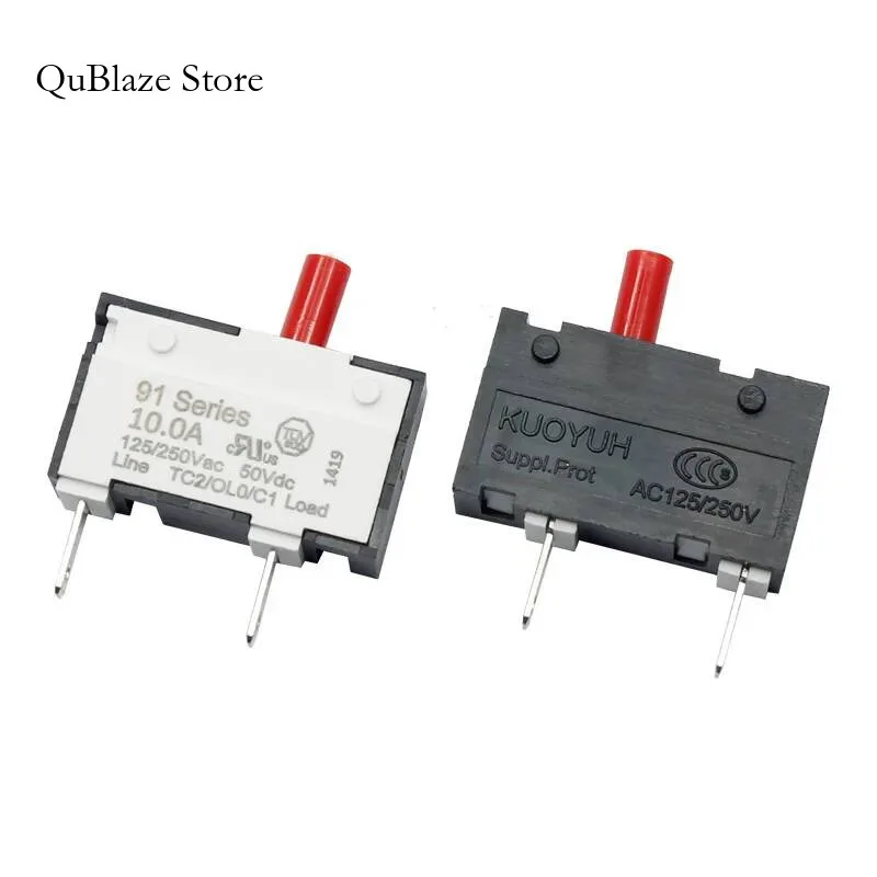 Kuoyuh 91 Series 0.5A Red Button Manual Reset Thermal Overload Protector Circuit Breaker
Kuoyuh 91 Series 0.5A Red Button Manual Reset Thermal Overload Protector Circuit Breaker