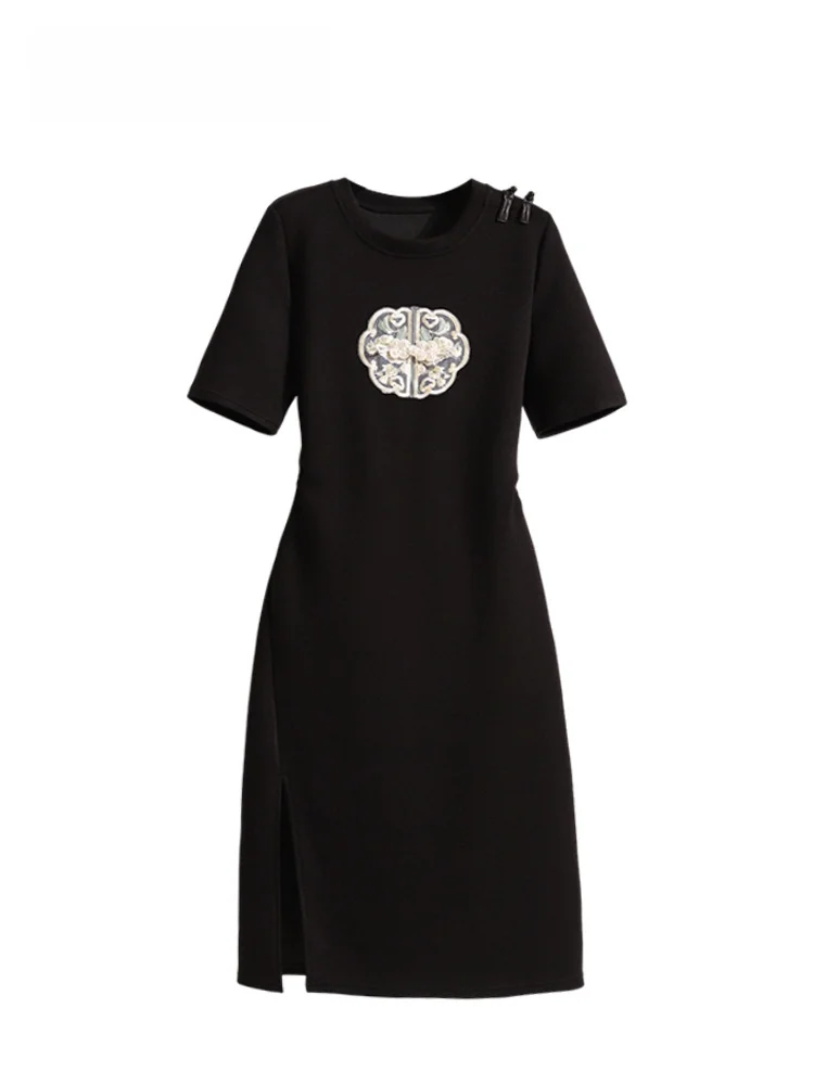 CaraCLUB plus Size New Chinese Style Short Sleeve Dress Women Summer New Fashion Casual Skirt for Plump Sister Retro Dress
CaraCLUB plus Size New Chinese Style Short Sleeve Dress Women Summer New Fashion Casual Skirt for Plump Sister Retro Dress