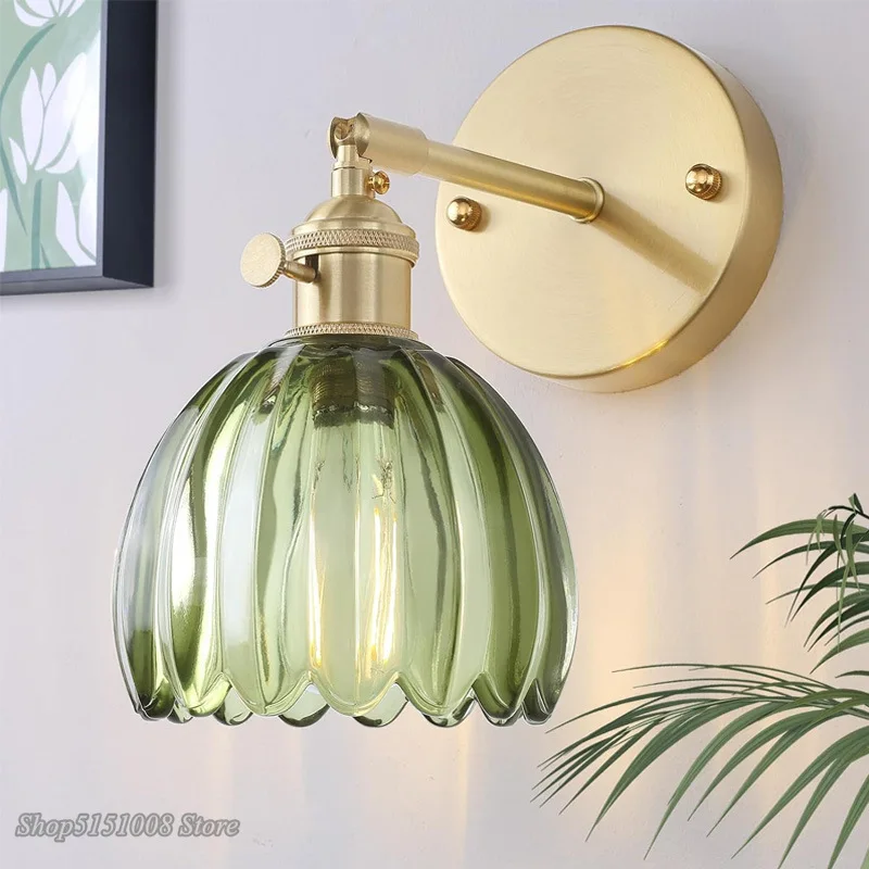 Japanese Retro Floral Glass Wall Lamp Modern Simple Bedside Lamp for Bedroom Study Led Mirror Light with Adjustable Wall Sconce
Japanese Retro Floral Glass Wall Lamp Modern Simple Bedside Lamp for Bedroom Study Led Mirror Light with Adjustable Wall Sconce