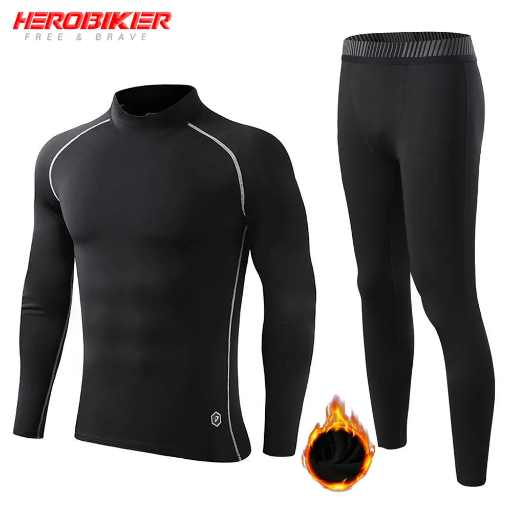 Men Fleece Thermal Underwear Suit Fitness Clothing Long Shirt Leggings Winter Warm Base Layers Sport Set Compression Sportswear
Men Fleece Thermal Underwear Suit Fitness Clothing Long Shirt Leggings Winter Warm Base Layers Sport Set Compression Sportswear