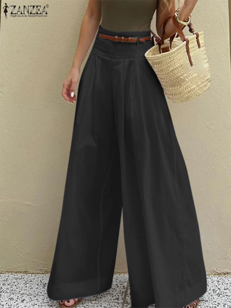 ZANZEA Fashion High Waist Trousers Solid Color Elegant Women's Casual Wide Leg Pants Loose 2025 Spring Streetwear Culottes
ZANZEA Fashion High Waist Trousers Solid Color Elegant Women's Casual Wide Leg Pants Loose 2025 Spring Streetwear Culottes