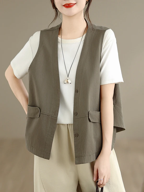 Retro Women's Vest Tank Top Summer New Casual V-neck Short Sleeveless Large Size Vest Fashionable Versatile Loose Fit Thin
Retro Women's Vest Tank Top Summer New Casual V-neck Short Sleeveless Large Size Vest Fashionable Versatile Loose Fit Thin